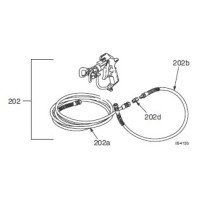 Flexible 1/4 long 0.9m  raccord M/F. rep202b