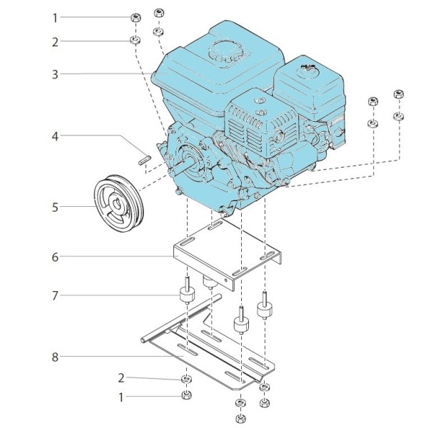 Moteur, essence 5,7 Robin Subaru