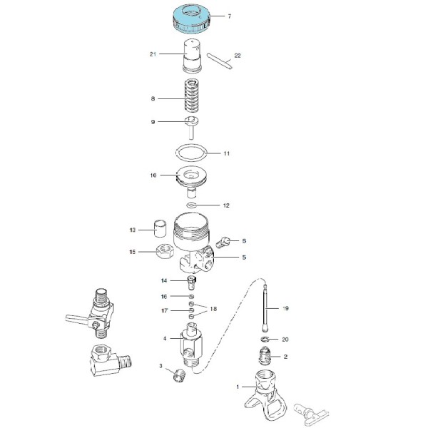 Chapeau cylindre pneumatique