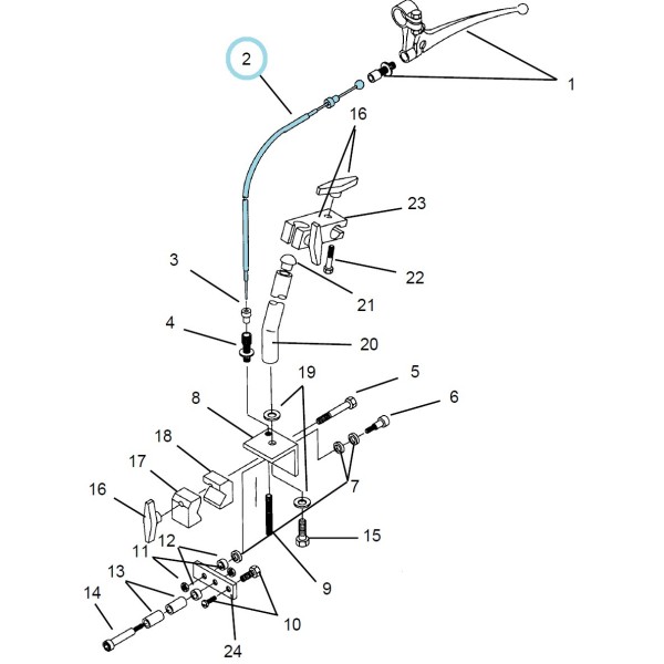 Câble déclenchement pistolet