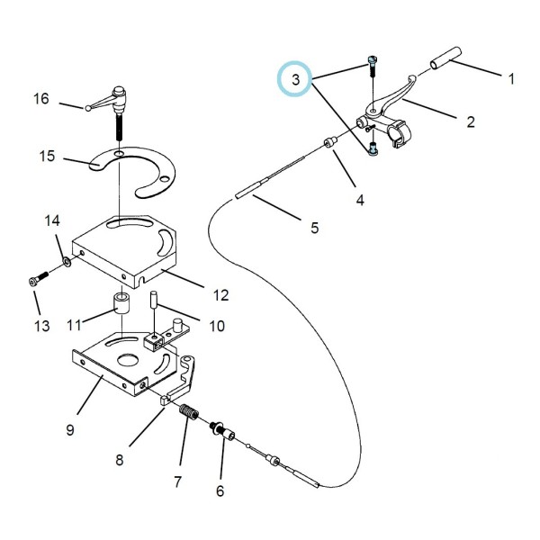Butée de blocage câble