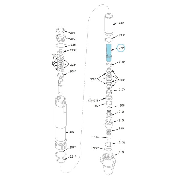 KIT DE REPARATION, TIGE, PISTON