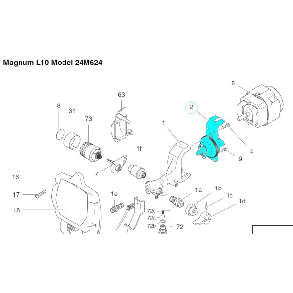 Kit entrainement pompe Magnum M5 et L10 Kit entrainement pompe Magnum M5 et L10