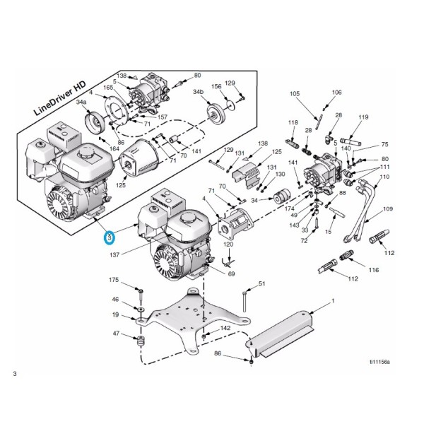 Moteur Gaz 6.5 hp honda gx200