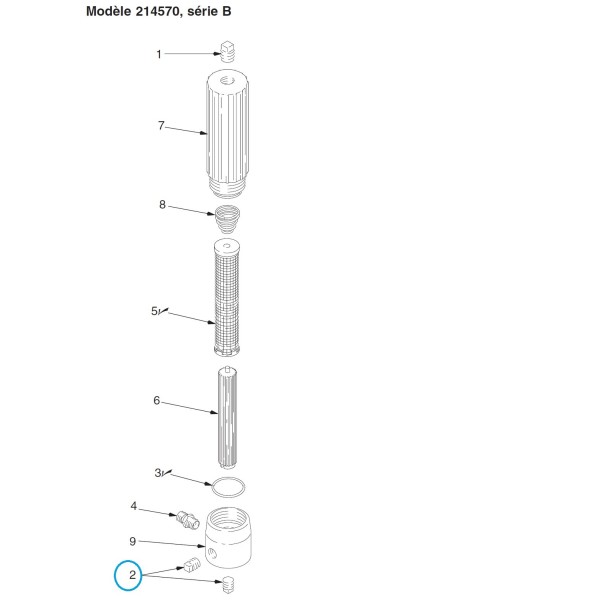 Bouchon 1/4"NPT filtre HP