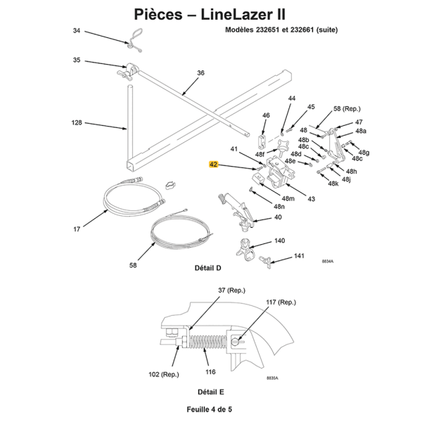 Vis à tête hexagonale pour Lazer 3900 - 5900