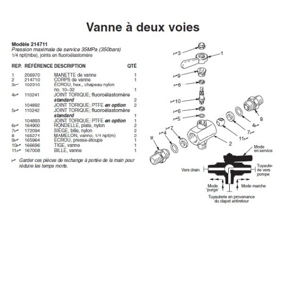 Vanne en T -  M(1/4")M(1/4")M(1/4")