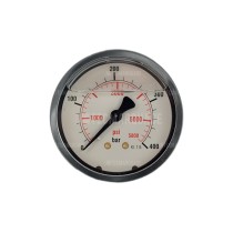 Manomètre HP 400 bars - Sortie arrière (1/4)