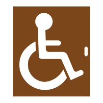 POCHOIR HANDICAPE FAUTEUIL ROULANT - CONTREPLAQUÉ