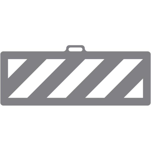 POCHOIR HACHURES ZEBRAS 50 CM - ALUMINIUM