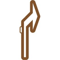 Pochoir flèche tourner...