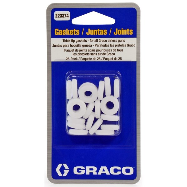 Blister de 25 joints de buse standard blancs 1,6mm ou 3 ,3mm
