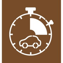 Pochoir arret minute véhicule