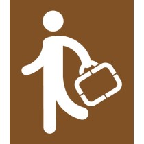 Pochoir homme et valise