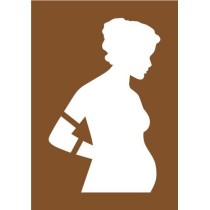 Pochoir femme enceinte
