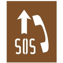 Pochoir borne de secours SOS