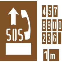 Pochoir SOS avec chiffres