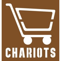 Pochoir chariot caddie avec...