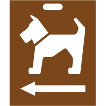 Pochoir chien et flèche