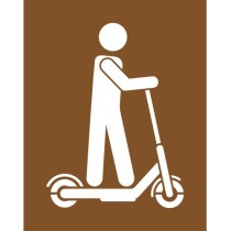 Pochoir homme trottinette