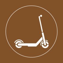 Pochoir panneau trottinette