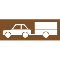 Pochoir voiture avec remorque