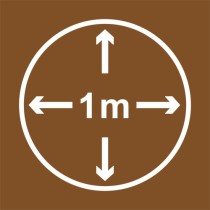 Pochoir panneau distance 1...