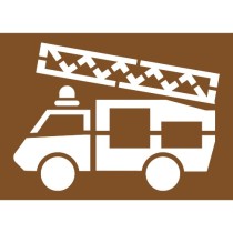 Pochoir véhicule de pompiers