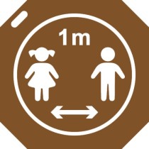 Pochoir distance enfants 1 m