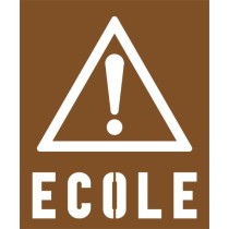 Pochoir attention école