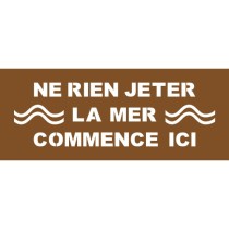 Pochoir La Mer Commence Ici...