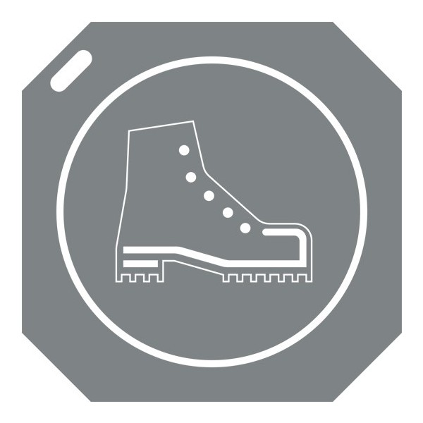Pochoir chaussure sécurité obligatoire