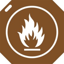 Pochoir flamme interdite