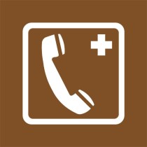 Pochoir téléphone de secours