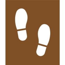 Pochoir empreintes deux pas