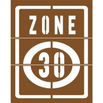 Pochoir panneau zone 30