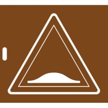 Pochoir panneau danger A2b