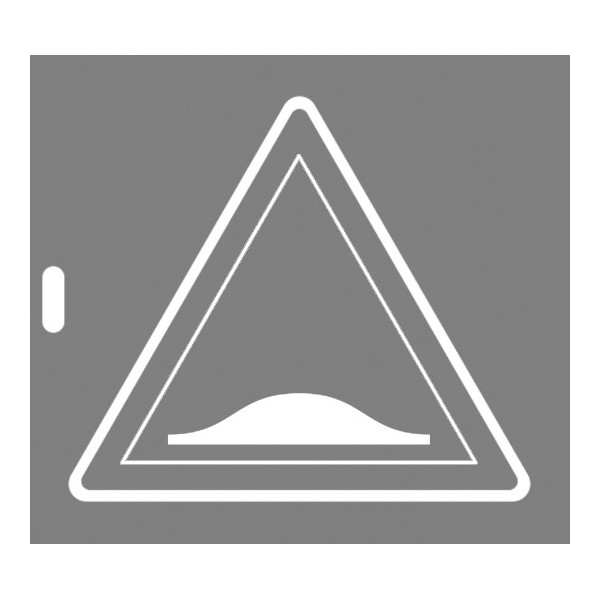 Pochoir panneau danger A2b