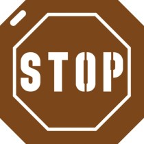 Pochoir panneau stop AB4