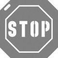 Pochoir panneau stop AB4