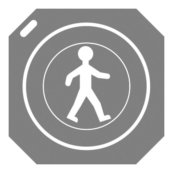 Pochoir panneau interdiction B9a