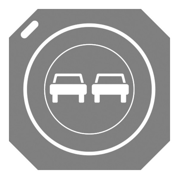 Pochoir panneau interdiction B3