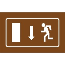 Pochoir évacuation sortie...