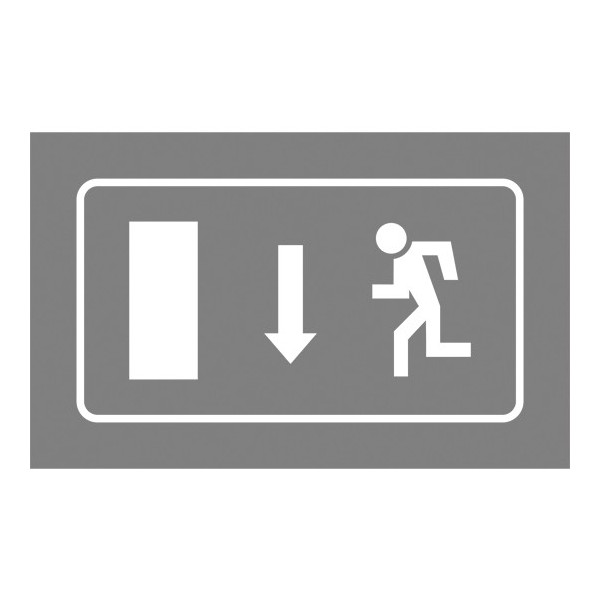 Pochoir évacuation sortie par le bas