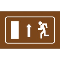 Pochoir évacuation sortie...