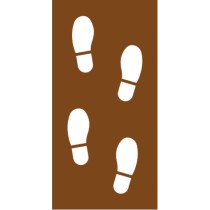 Pochoir empreintes quatre pas