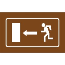 Pochoir évacuation sortie...