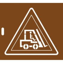 Pochoir danger chariots...