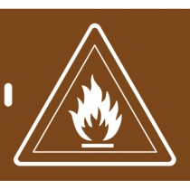Pochoir danger matières...
