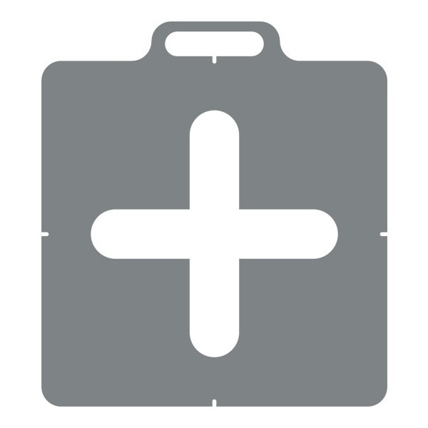 Pochoir croisillon arrondi de parking 10 cm